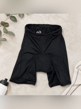 Black Padded Cycling Shorts Womens Large Bike Shorts Bicycle Riding L
